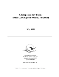 Chesapeake Bay Basin Toxics Loading and Release Inventory