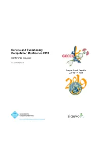 Genetic and Evolutionary Computation Conference 2019