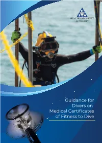 Guidance for Divers on Medical Certificates of Fitness to Dive