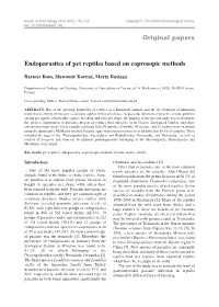 Original Papers Endoparasites of Pet Reptiles Based on Coprosopic Methods