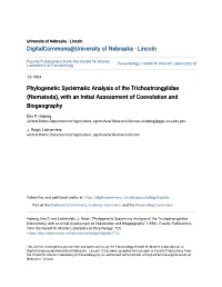 Phylogenetic Systematic Analysis of the Trichostrongylidae (Nematoda), with an Initial Assessment of Coevolution and Biogeography