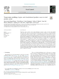 Temperature Profiling of Open- and Closed-Doored Produce Cases in Retail Grocery Stores