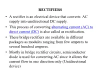 Unit V Rectifiers, Block Oscillators and Timebase