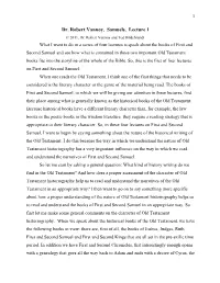 1 and 2 Samuel, by Robert Vannoy, Lecture 1