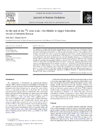 At the End of the 14C Time Scale—The Middle to Upper Paleolithic Record