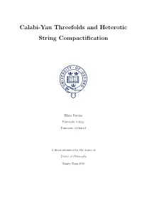 Calabi-Yau Threefolds and Heterotic String Compactification