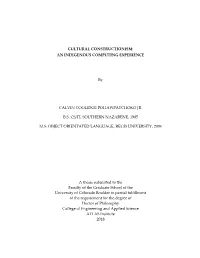 Cultural Constructionism: an Indigenous Computing Experience
