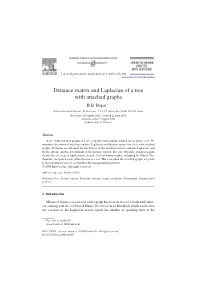 Distance Matrix and Laplacian of a Tree with Attached Graphs R.B