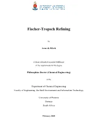 Fischer-Tropsch Refining
