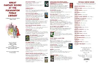 Great FANTASY Books at the Pleasanton Public Library