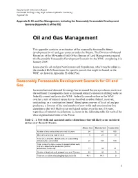 Oil and Gas Management, Including the Reasonably Foreseeable Development Scenario (Appendix G of the EIS)