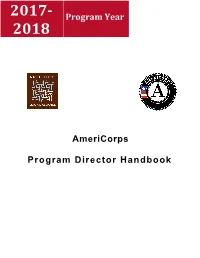 Program Year Americorps Program Director Handbook