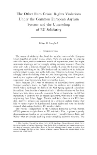Rights Violations Under the Common European Asylum System and the Unraveling of EU Solidarity