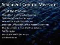Sediment Control Measures