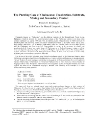 The Puzzling Case of Chabacano: Creolization, Substrate, Mixing and Secondary Contact