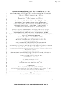 A Genome-Wide Association Study Confirming a Strong Effect of HLA and Identifying Variants in CSAD/Lnc-ITGB7-1 on Chromosome