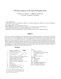 CFD Investigation of 2D and 3D Dynamic Stall