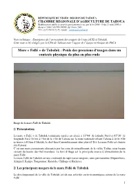De Tabalak : Poids Des Pressions D’Usages Dans Un Contexte Physique De Plus En Plus Rude