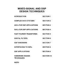 Mixed-Signal and Dsp Design Techniques