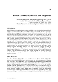 Silicon Carbide: Synthesis and Properties 16