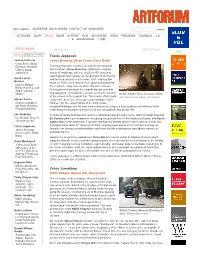 Artforum.Com / Critics' Picks
