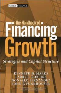The Handbook of Financing Growth