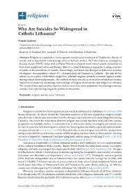 Why Are Suicides So Widespread in Catholic Lithuania?