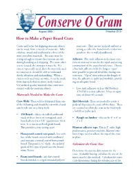 Conserve O Gram Volume 17 Issue 5: How to Make a Paper Board Crate