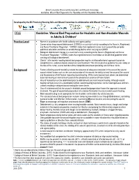 Guideline: Wound Bed Preparation for Healable and Non Healable Wounds