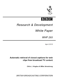 Research & Development White Paper