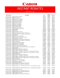 INSTANT REBATES April 27 to May 31, 2020
