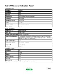 Primepcr™Assay Validation Report