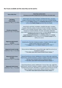 Bus Passes Available and the Areas They Can Be Used In