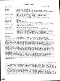 CS 501 075 World Resources, EPIC First Analysis