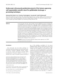 Endoscopic Ultrasound-Guided Placement of the Lumen-Apposing Self-Expandable Metallic Stent for Gallbladder Drainage: a Promising Technique