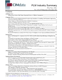 PLM Industry Summary Jillian Hayes, Editor Vol