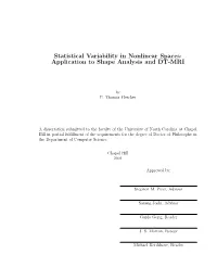 Statistical Variability in Nonlinear Spaces: Application to Shape Analysis and DT-MRI