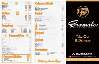 Takeout Menu