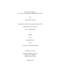 The Age of Atmosphere: Air, Affect, and Technology in Modernist Literature