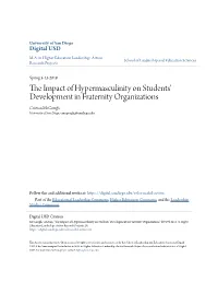 The Impact of Hypermasculinity on Students' Development in Fraternity