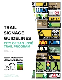 Trail Signage Guidelines - City of San José Trail Program Ii Iii 1