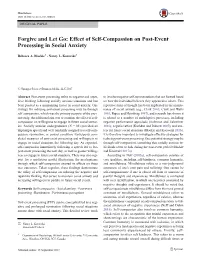 Effect of Self-Compassion on Post-Event Processing in Social Anxiety