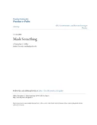 Mash Something Christopher C