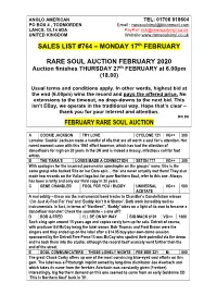 Sales List #764