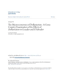 The Macroeconomics of Dollarization : a Cross-Country Examination Of