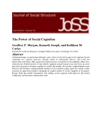 The Power of Social Cognition