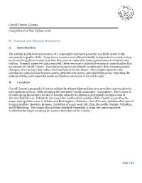 II. Natural and Historic Resources