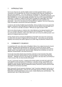 Scheme for Orkney Community Councils and the Code of Conduct for Community Councillors