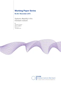 Systemic Illiquidity in the Interbank Network by Gerardo Ferrara Sam Langfield Zijun Liu Tomohiro Ota Abstract
