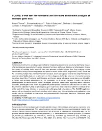 FLAME: a Web Tool for Functional and Literature Enrichment Analysis of Multiple Gene Lists